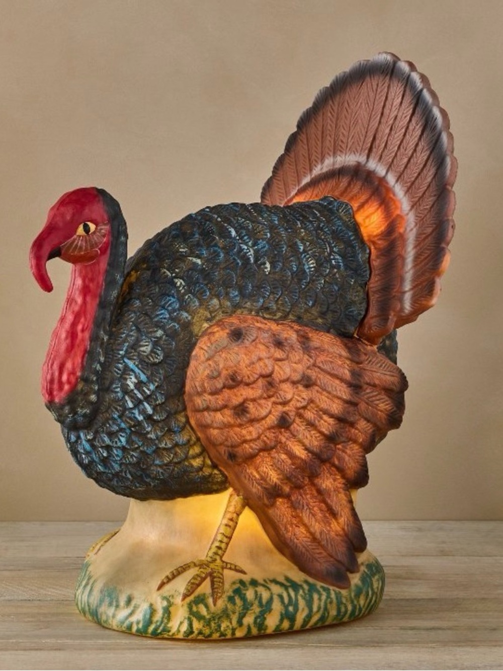 John Derian for Target Lighted Thanksgiving Turkey Blow Mold 17" NWT